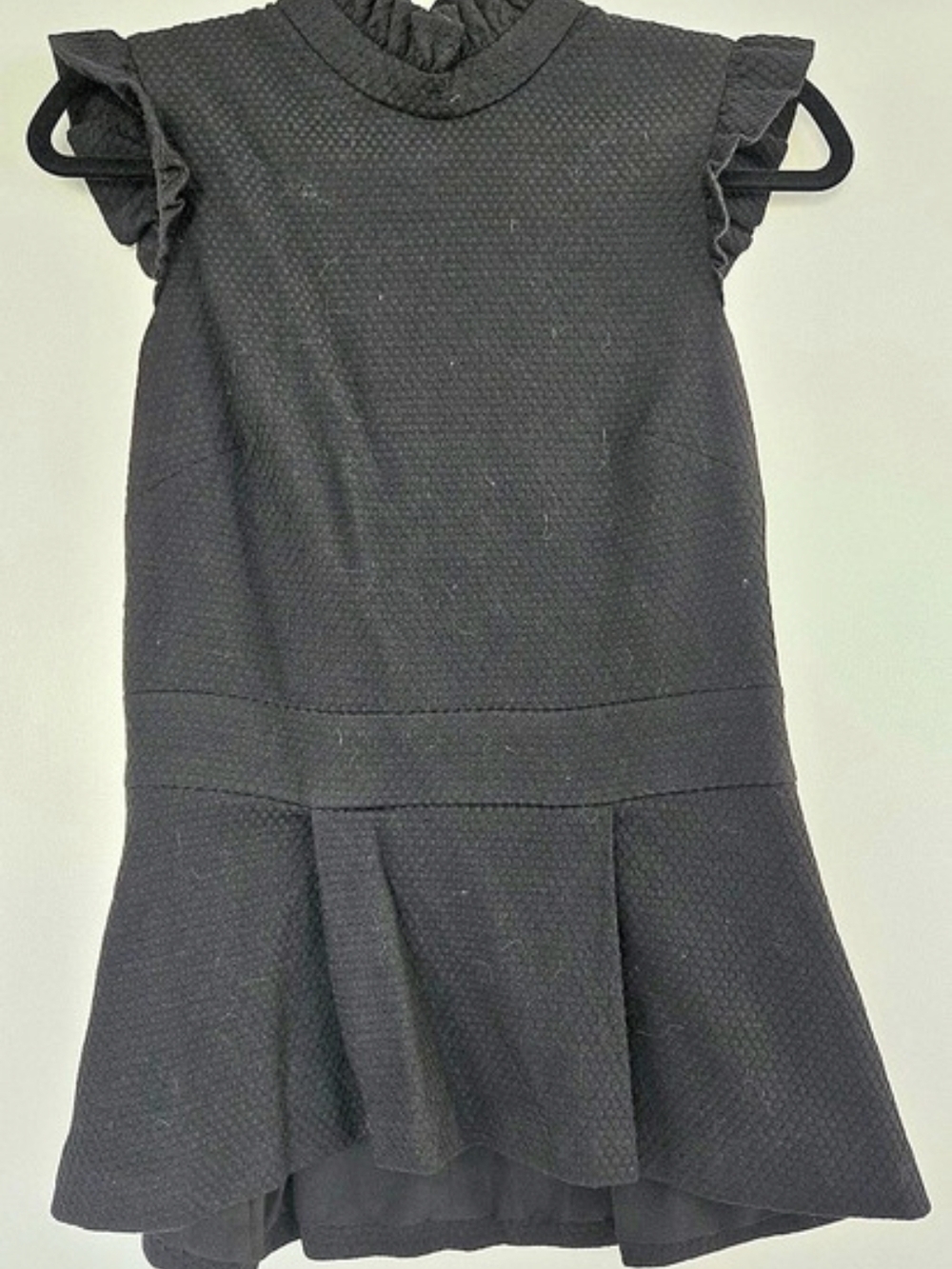 Ted Baker Ruffle Sleeve Mini Dress in Black Size 2 - Picture 2 of 6